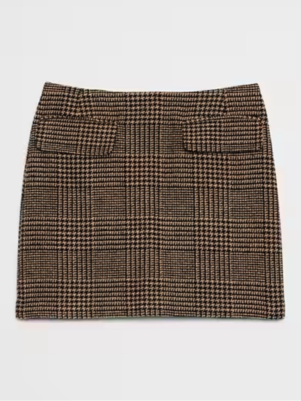 Banana Republic Brown Plaid Mini Skirt with Flap Pockets - Picture 3 of 6